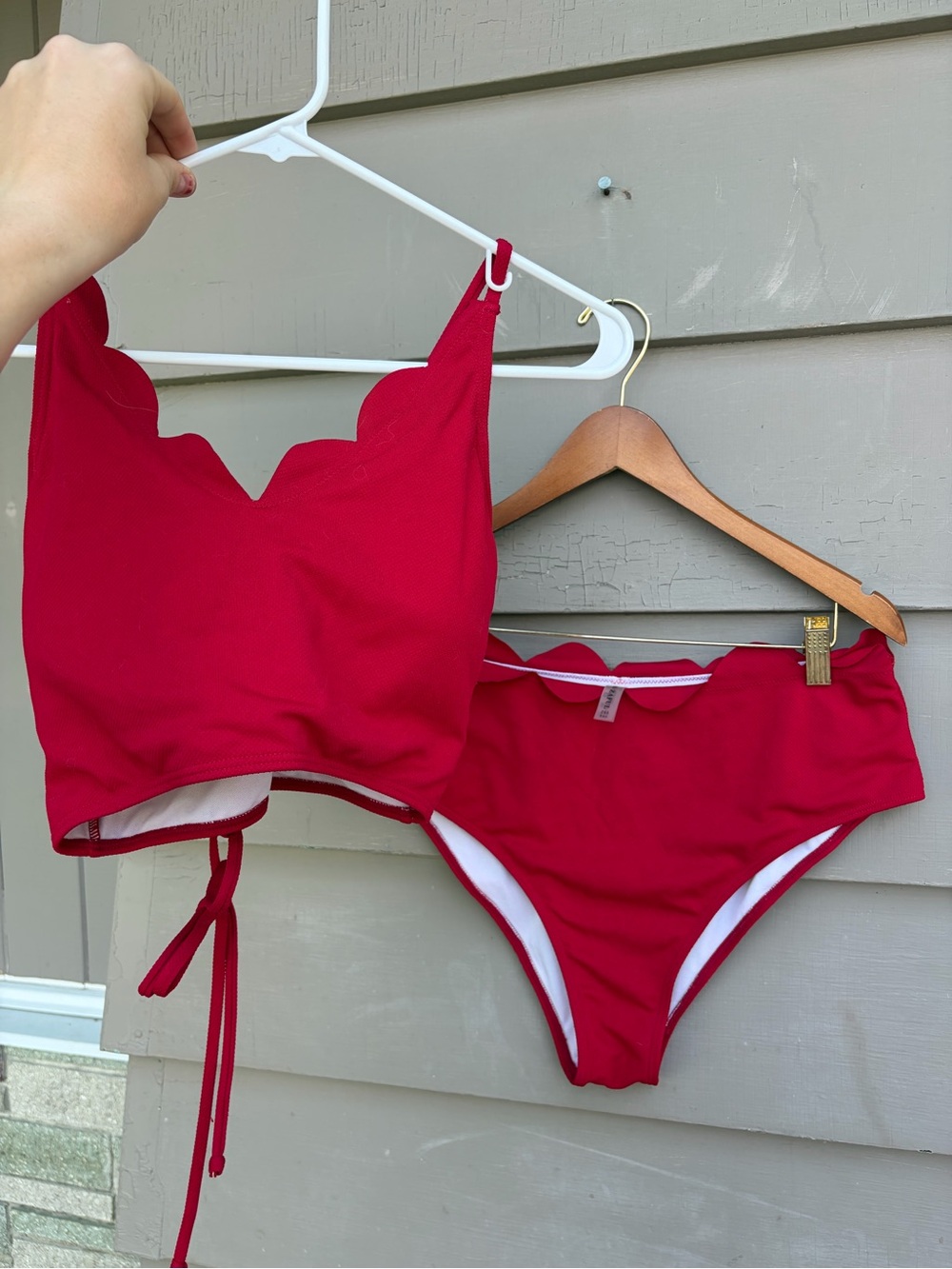 Zaful New 2 piece scalloped swim suit - Picture 2 of 8